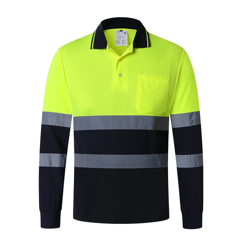 Long sleeve high vis polo